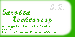 sarolta rechtorisz business card